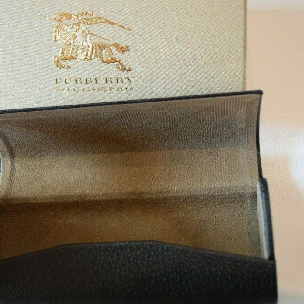 BURBERRY Leather Sunglass Eyeglass Hard Case - Deep - Picture 3 of 7